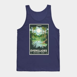 A Vintage Travel Art of the Everglades National Park - Florida - US Tank Top